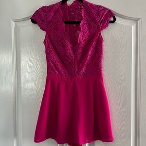 Bebe hot pink romper
